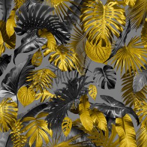 21inch Tropical 3d wallpaper peel and stick palm parrot beige white green orange leaves removable stick