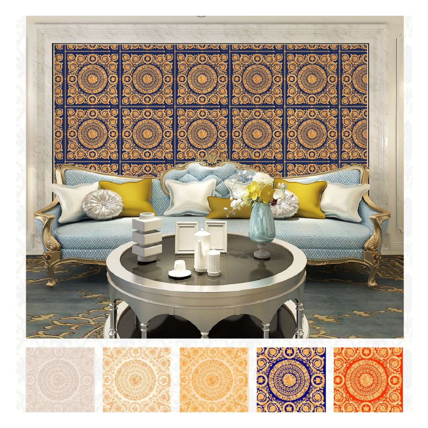 modern flower art custom design wallpaper 3d pvc wallpaper rolls