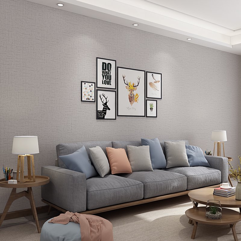 3d three-dimensional linen wallpaper self-adhesive bedroom comfortable waterproof thickened background wallpaper opaque wall