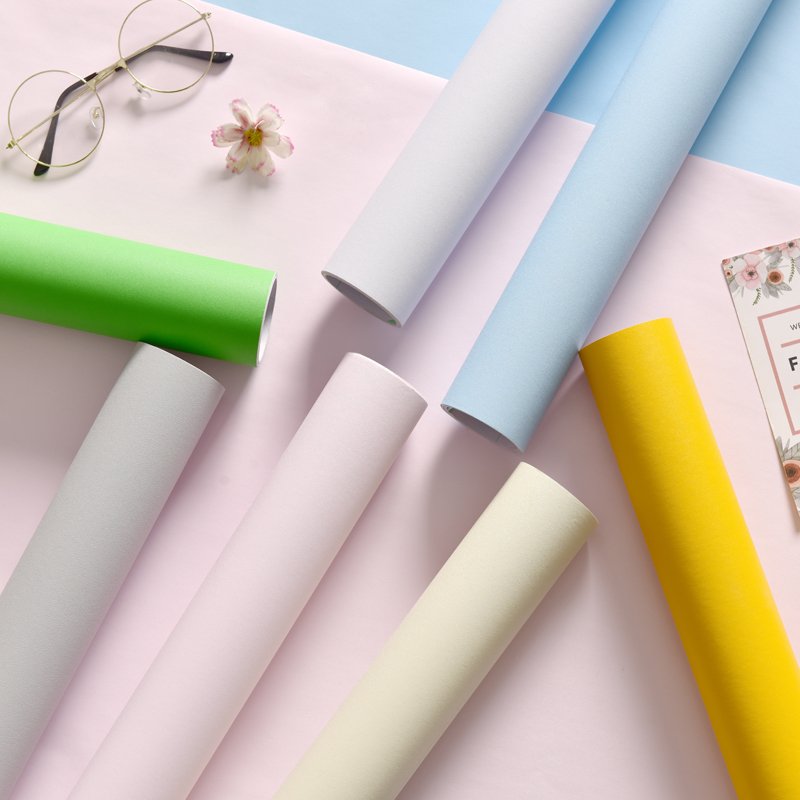 Factory Hot-sell Self-adhesive Colorful Waterproof Matte Texture Wallpaper for Home Refurbishing Various Colors