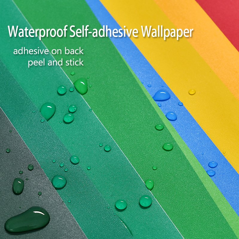 Factory Hot-sell Self-adhesive Colorful Waterproof Matte Texture Wallpaper for Home Refurbishing Various Colors