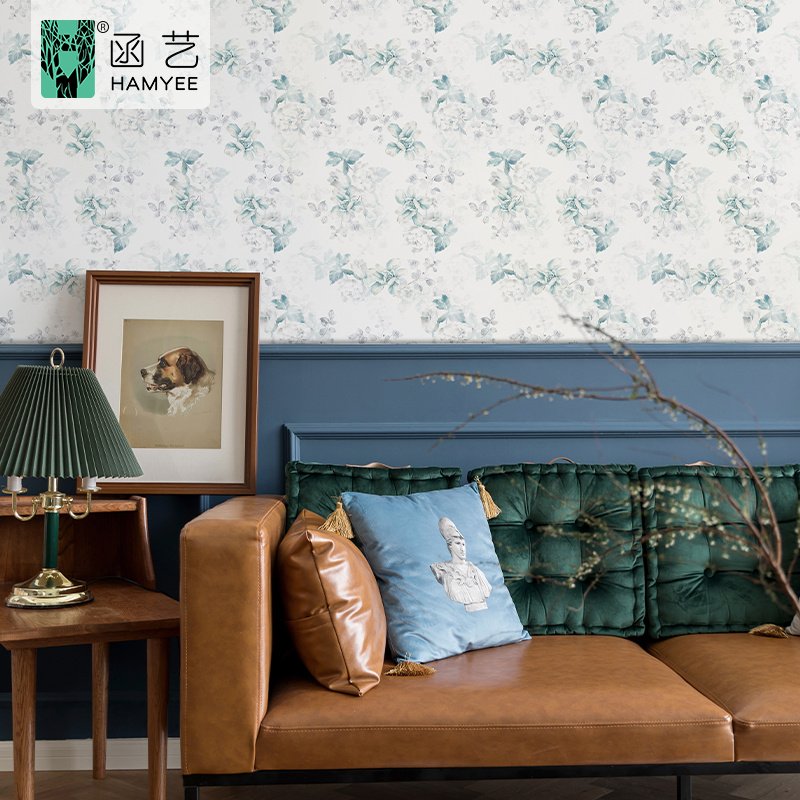 Floral self adhesive waterproof home decor furniture decal peel and stick wallpapers