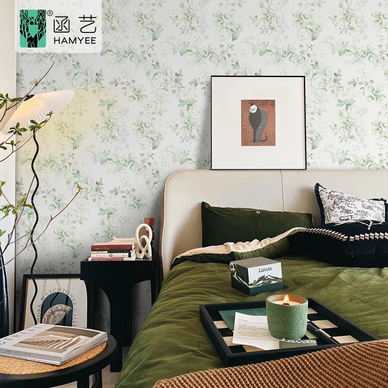 Floral self adhesive waterproof home decor furniture decal peel and stick wallpapers