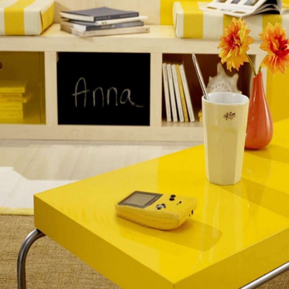 ORON DECO Self-Adhesive Contact Paper Yellow Vinyl Decorative Film Glitter Wallpaper Peel & Stick Wallpapers Kitchen Cabinets