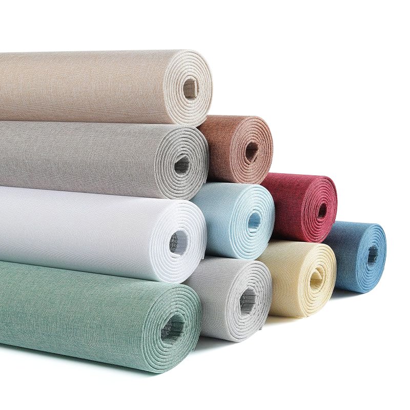 self adhesive fabric wallpaper foam 3d heat insulation for bedroom