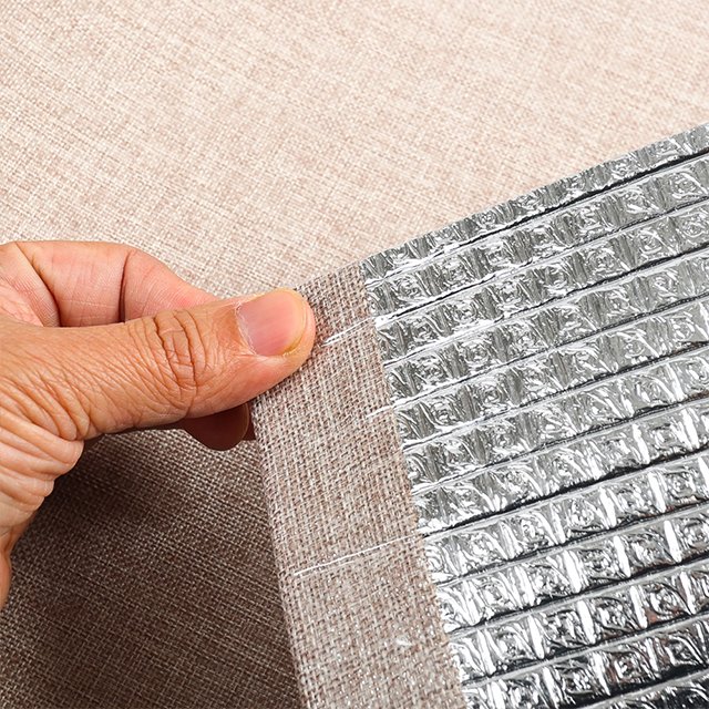 self adhesive fabric wallpaper foam 3d heat insulation for bedroom