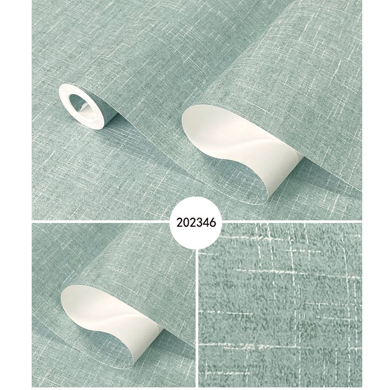 Solid color linen patterned wallpaper, simple and modern non woven wallpaper
