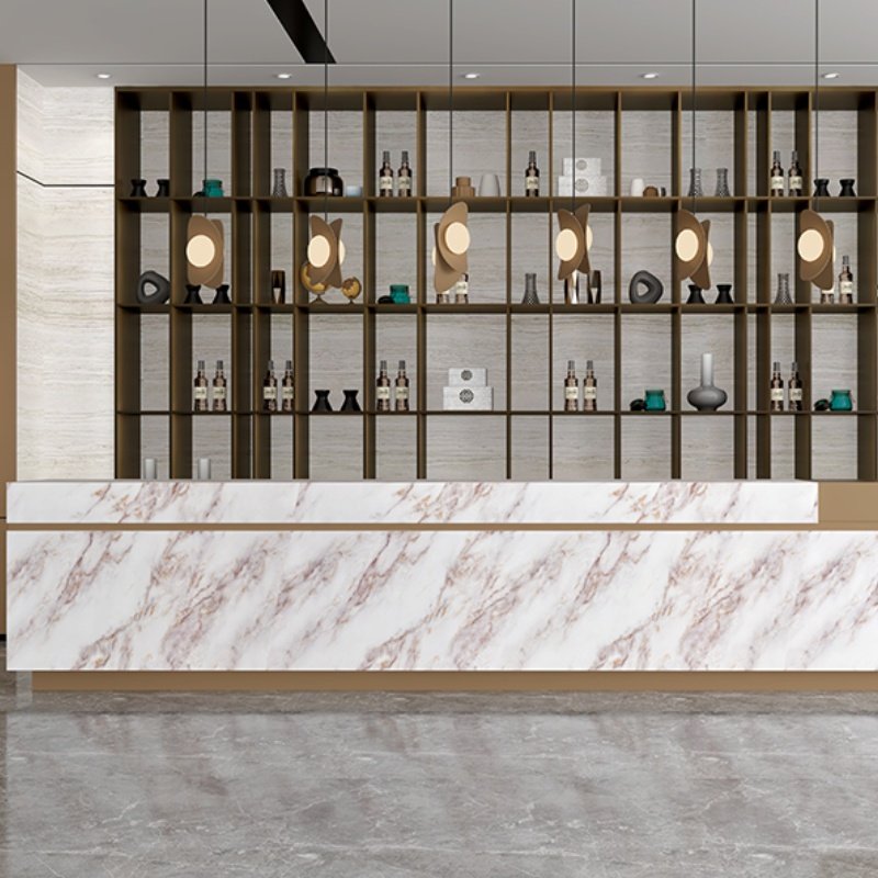 Custom Marble Design PVC Wallpaper Rolls Anti-Mould Wall Sticker Easy to Clean for Apartment Bathrooms