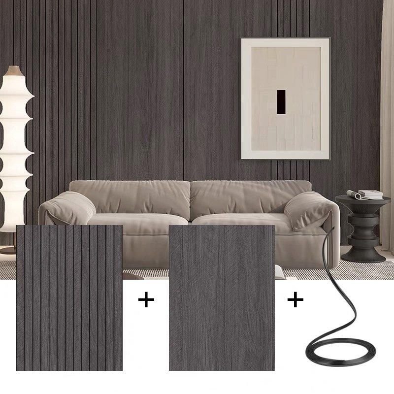 Gray Contact Paper Peeling And Pasting Retro Wood Grain Removable Self-adhesive Wallpaper Bedroom