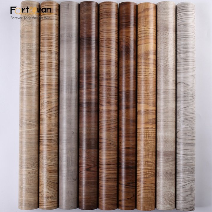 Eco-Friendly 3D PVC Wood Look Wallpaper For Living Room