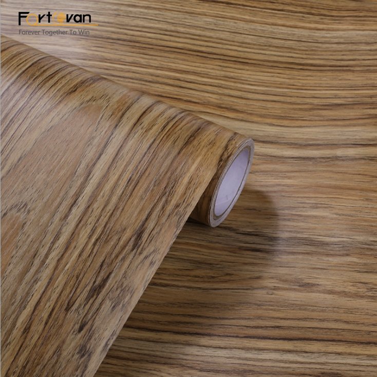 Eco-Friendly 3D PVC Wood Look Wallpaper For Living Room