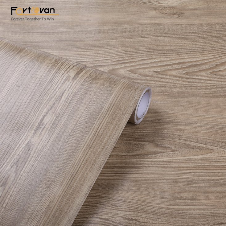 Eco-Friendly 3D PVC Wood Look Wallpaper For Living Room