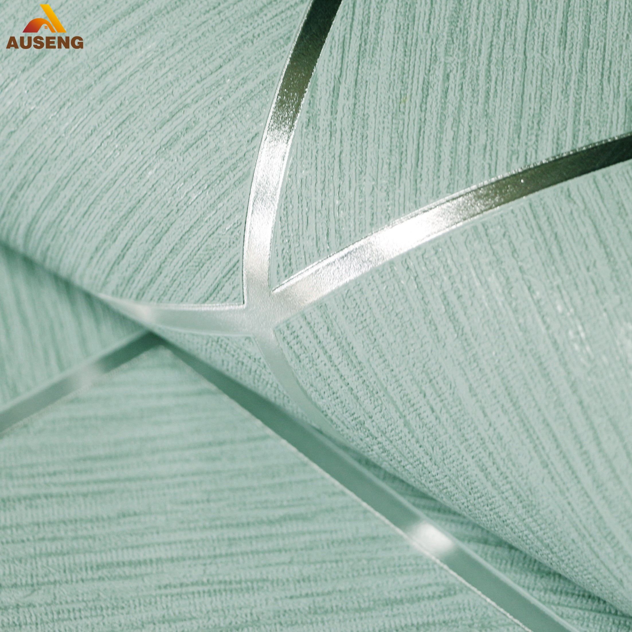 Wholesale Home Decoration Hexagon Wall Paper Hd Metallic Papier Peint Geometric Pvc Wallpaper Rolls For Living Room