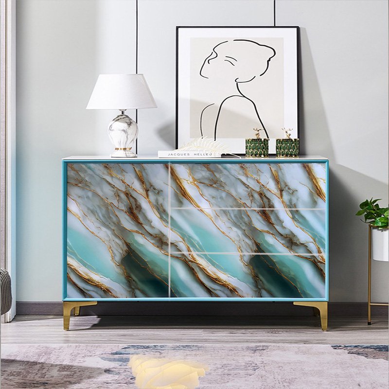 Interior 3d geometric wallpaper peel and stick waterproof wall coating PVC black and green marble wallpapers for living room