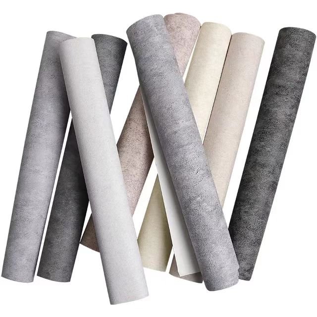 Irini 3D Industrial Cement Mural Concrete Gray Vintage Vinyl Self Adhesive Wall Sticker PVC Wallpaper