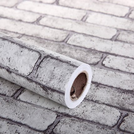17.7"*393" easy clean 3d Brick pvc wallpaper self-adhesive Wallpaper peel and stick stone wallpaper rolls