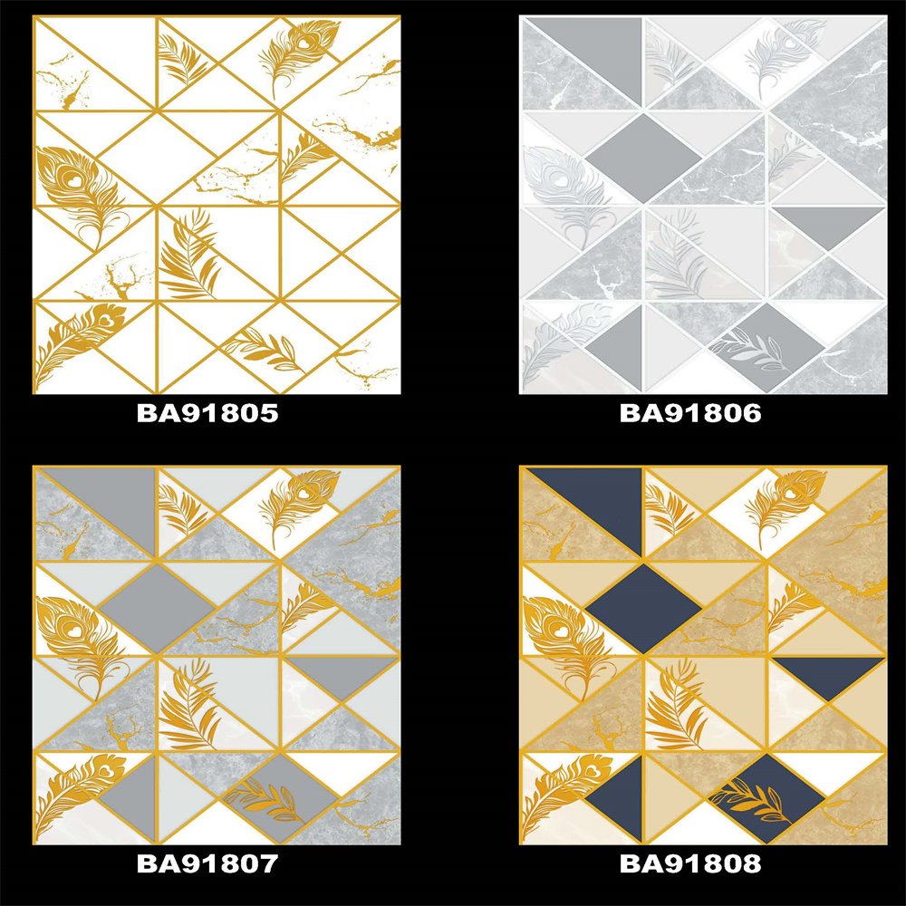Light luxury simple geometry leaves natural wallpaper nordic gold patterned for office decoration wallpaper