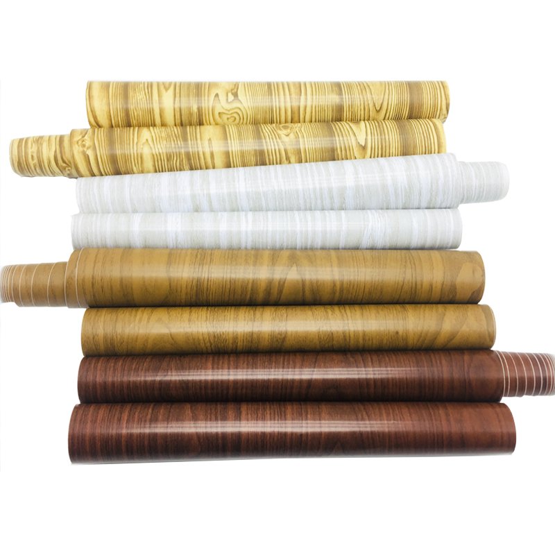 Custom home Decoration Removable roll sticker Wood Grain Waterproof Wallpaper
