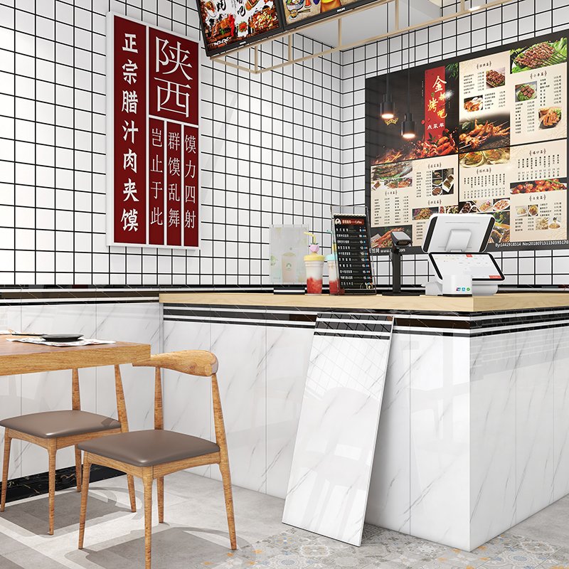 Luxury wallpapers marble selfadhesive wallpaper wood grain with waistline diy tile sticker vinyl wall self adhesive 40*90cm