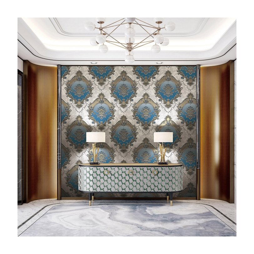 made in china new designs 106 wallpaper home decor 3d damask flower 1.06 wallpapers