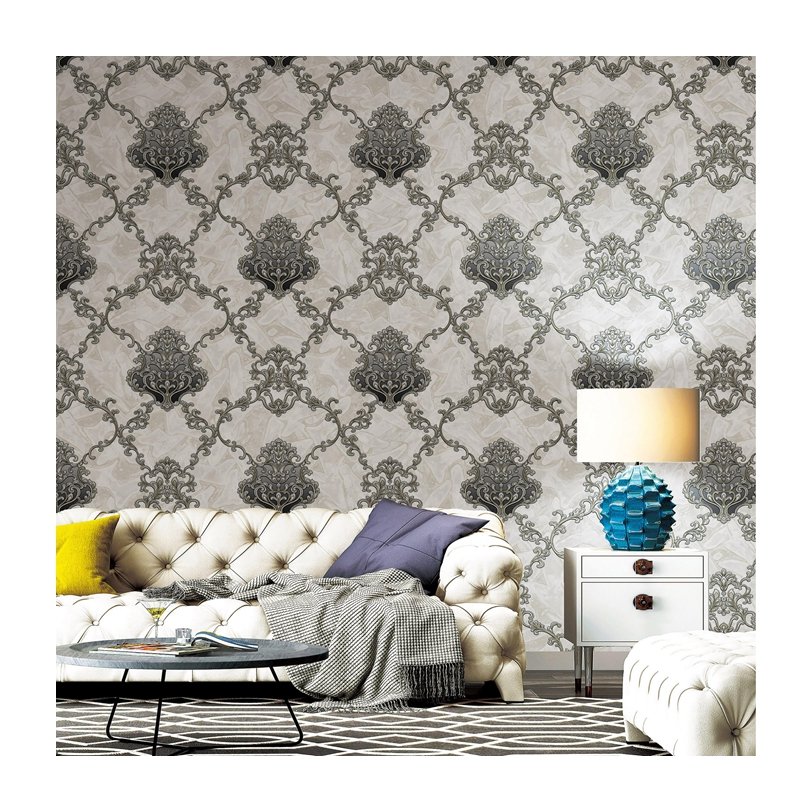 made in china new designs 106 wallpaper home decor 3d damask flower 1.06 wallpapers