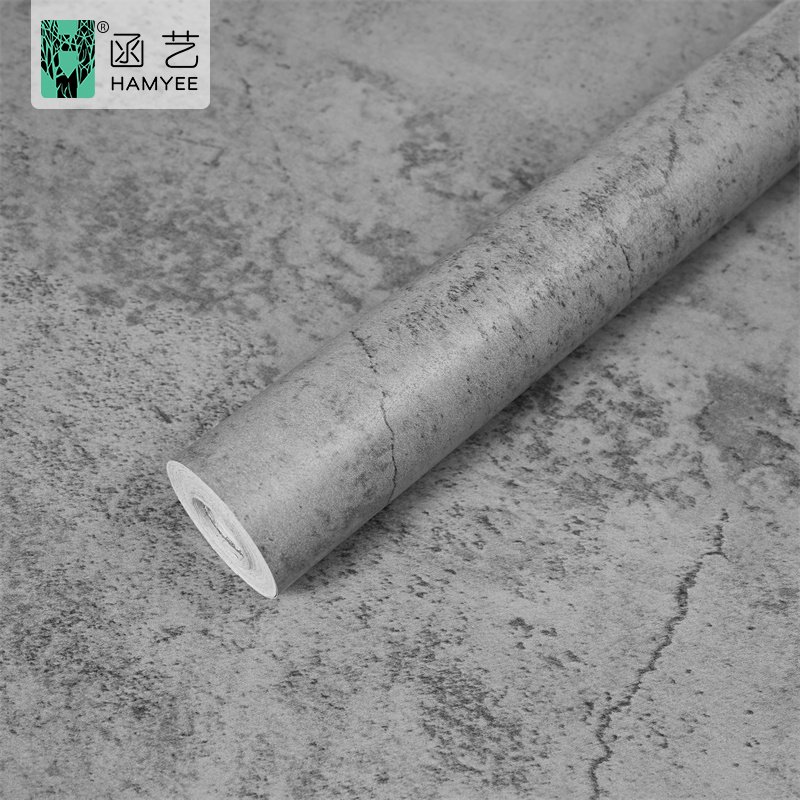 Vintage cement design wallpaper vinyl adhesive pvc wallpaper 3d adhesive concrete wallpaper