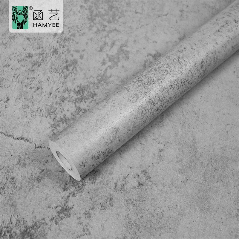 Vintage cement design wallpaper vinyl adhesive pvc wallpaper 3d adhesive concrete wallpaper