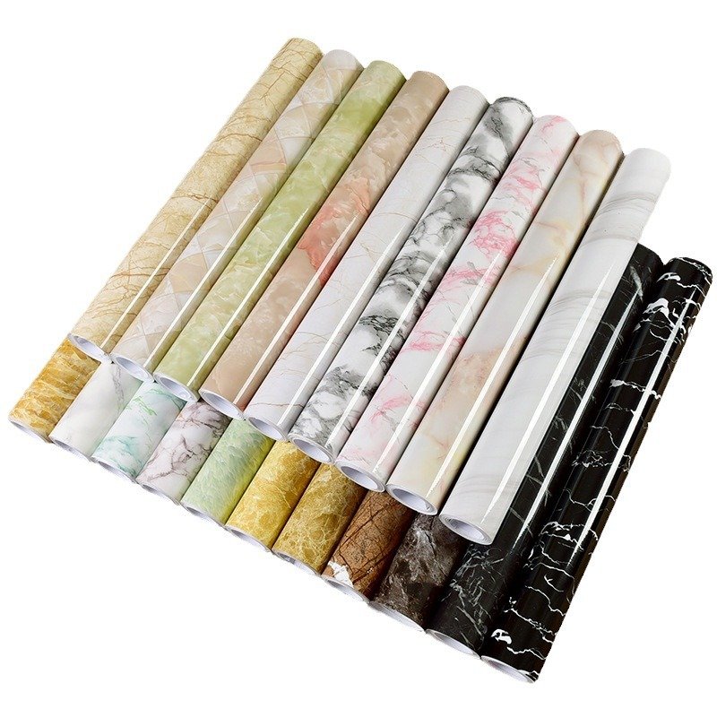 3d peel and stick 5m kitchen stone wall paper vinyl marble wallpaper self-adhesive waterproof for bathrooms