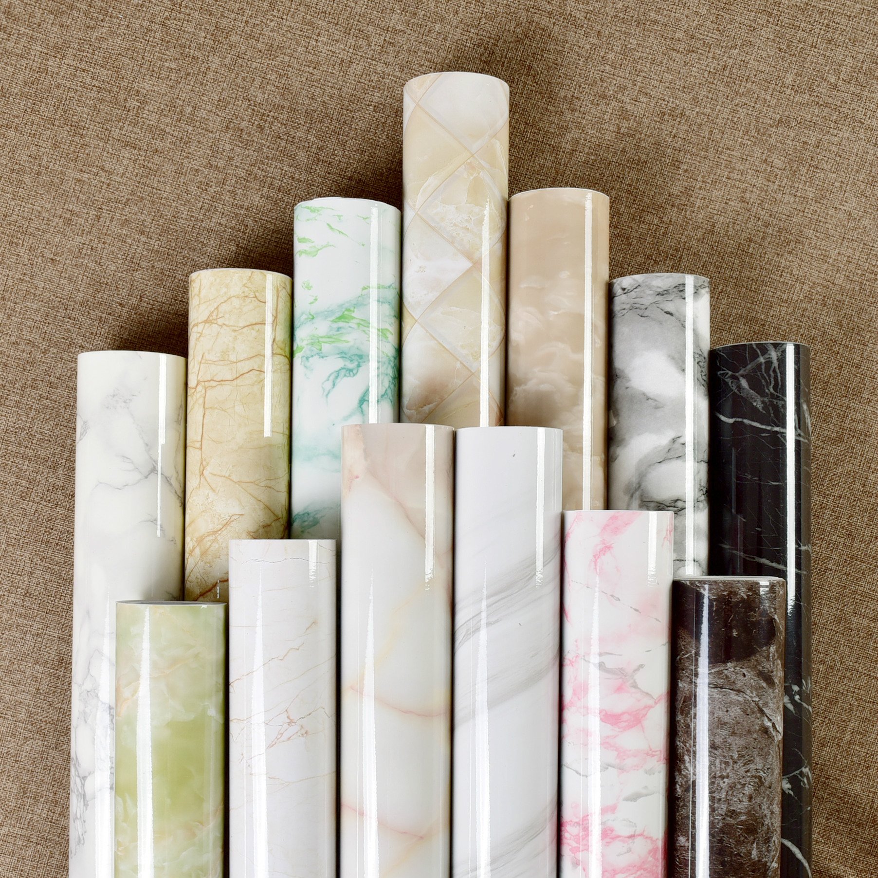 3d peel and stick 5m kitchen stone wall paper vinyl marble wallpaper self-adhesive waterproof for bathrooms