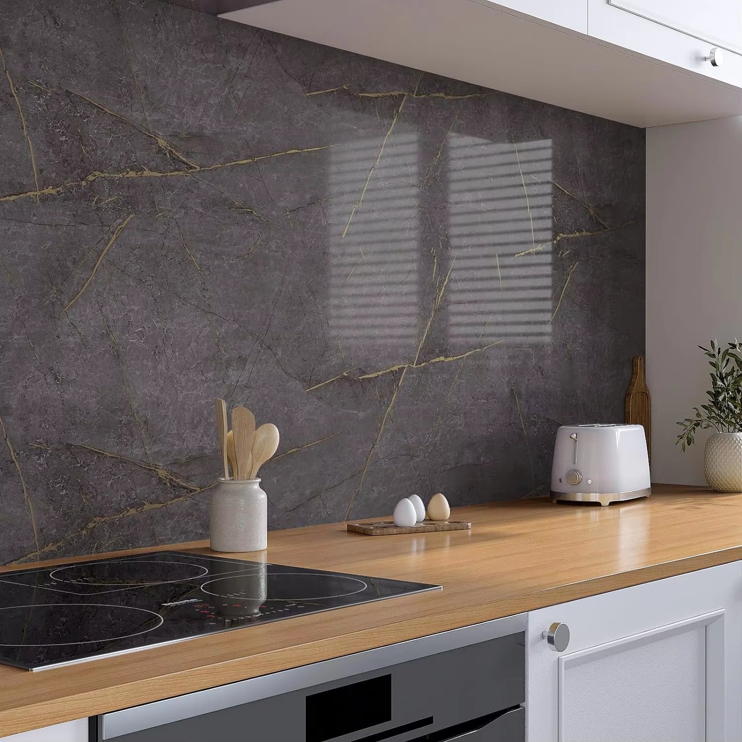Removable Marble Wallpaper Peel and Stick Wallpaper Marble Wall Self Adhesive for Kitchen Cabinets