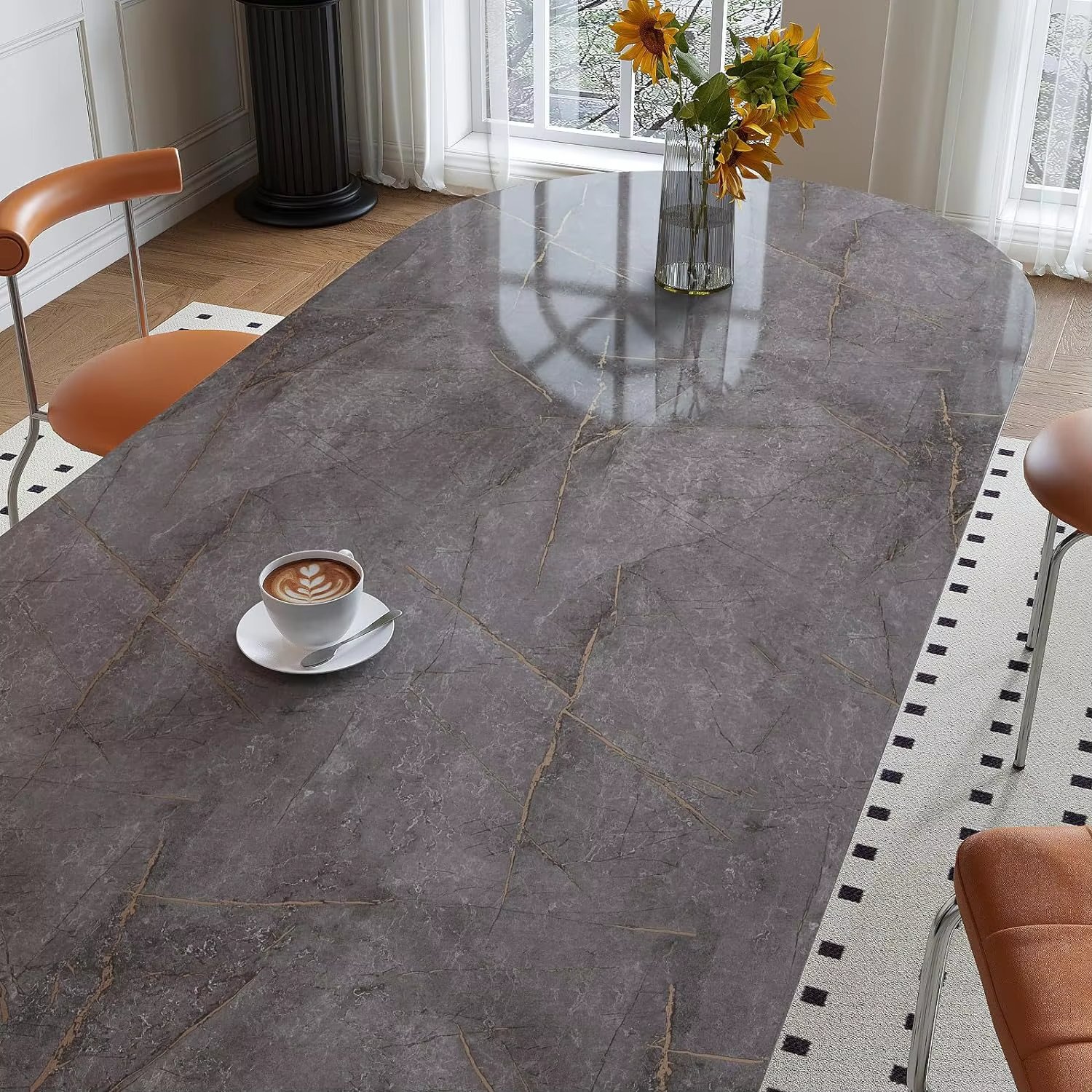 Removable Marble Wallpaper Peel and Stick Wallpaper Marble Wall Self Adhesive for Kitchen Cabinets