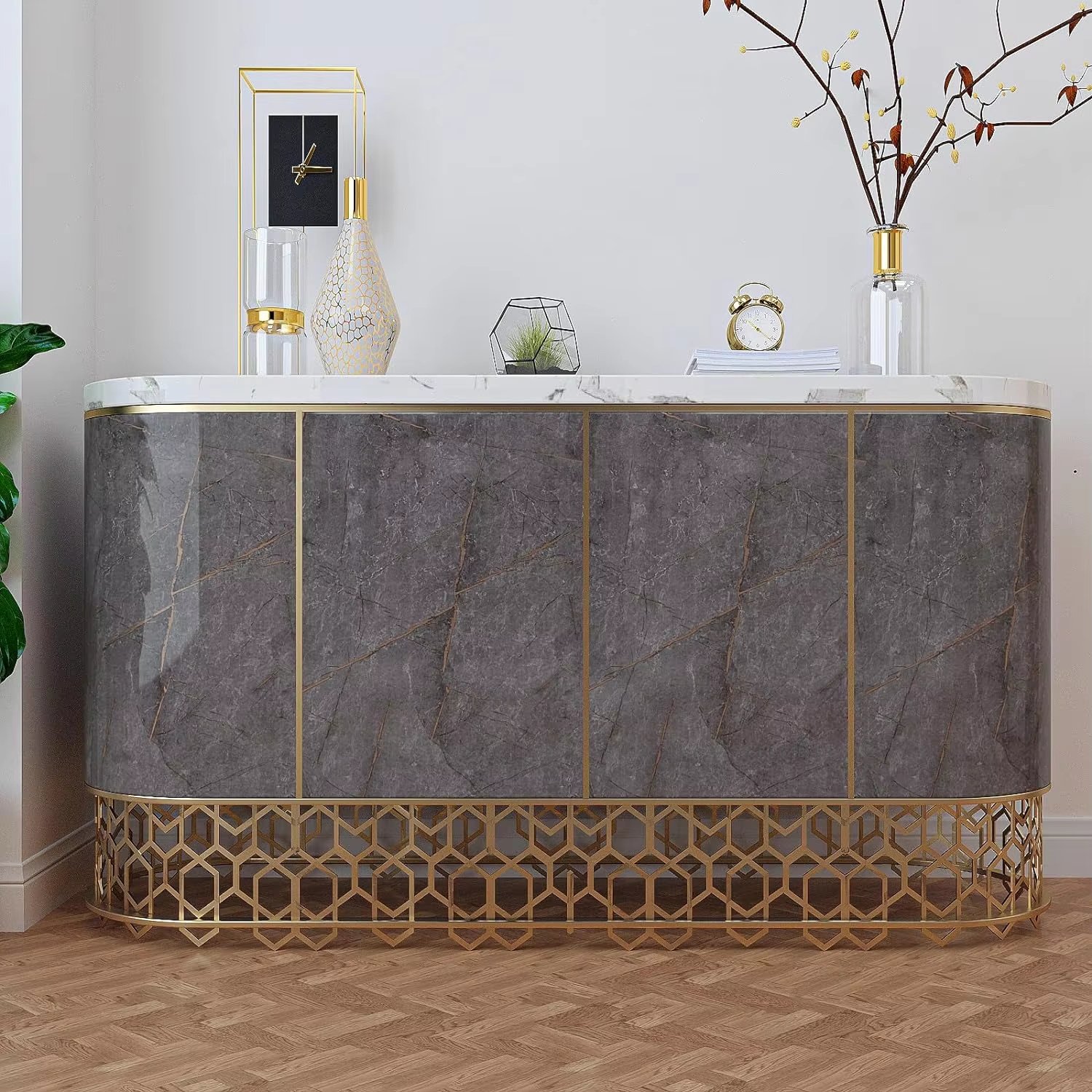 Removable Marble Wallpaper Peel and Stick Wallpaper Marble Wall Self Adhesive for Kitchen Cabinets