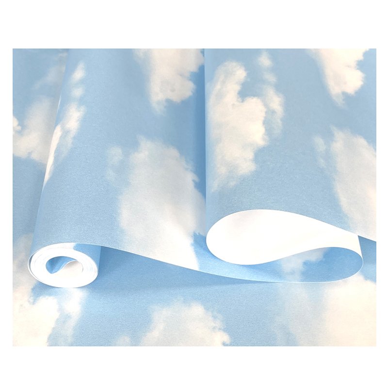 Blue Sky White Cloud Wallpaper Personalized Non woven Wallpaper