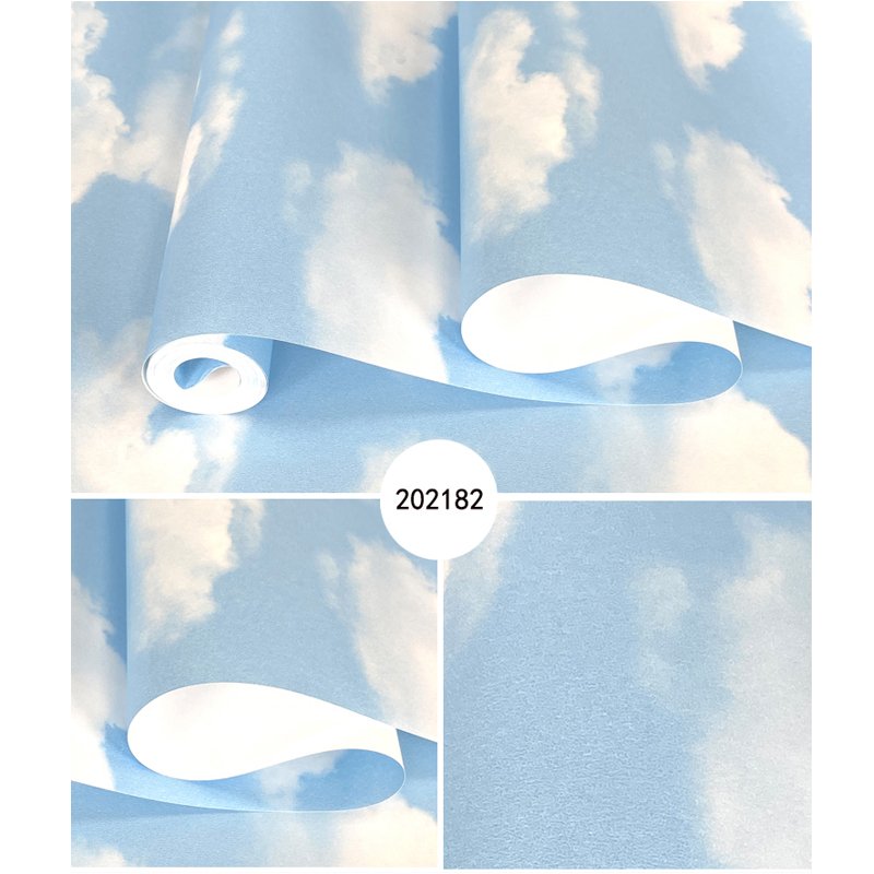 Blue Sky White Cloud Wallpaper Personalized Non woven Wallpaper
