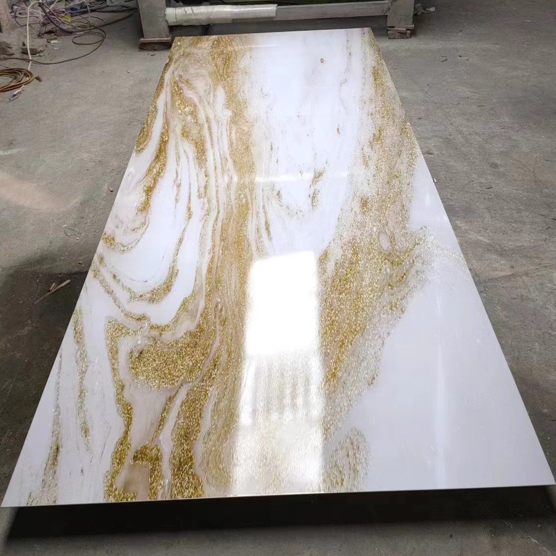 Waterproof Interior Uv Coating Decoration Wallpaper Stick Green Paper Roll Wall Finish Pvc Marble Sheet