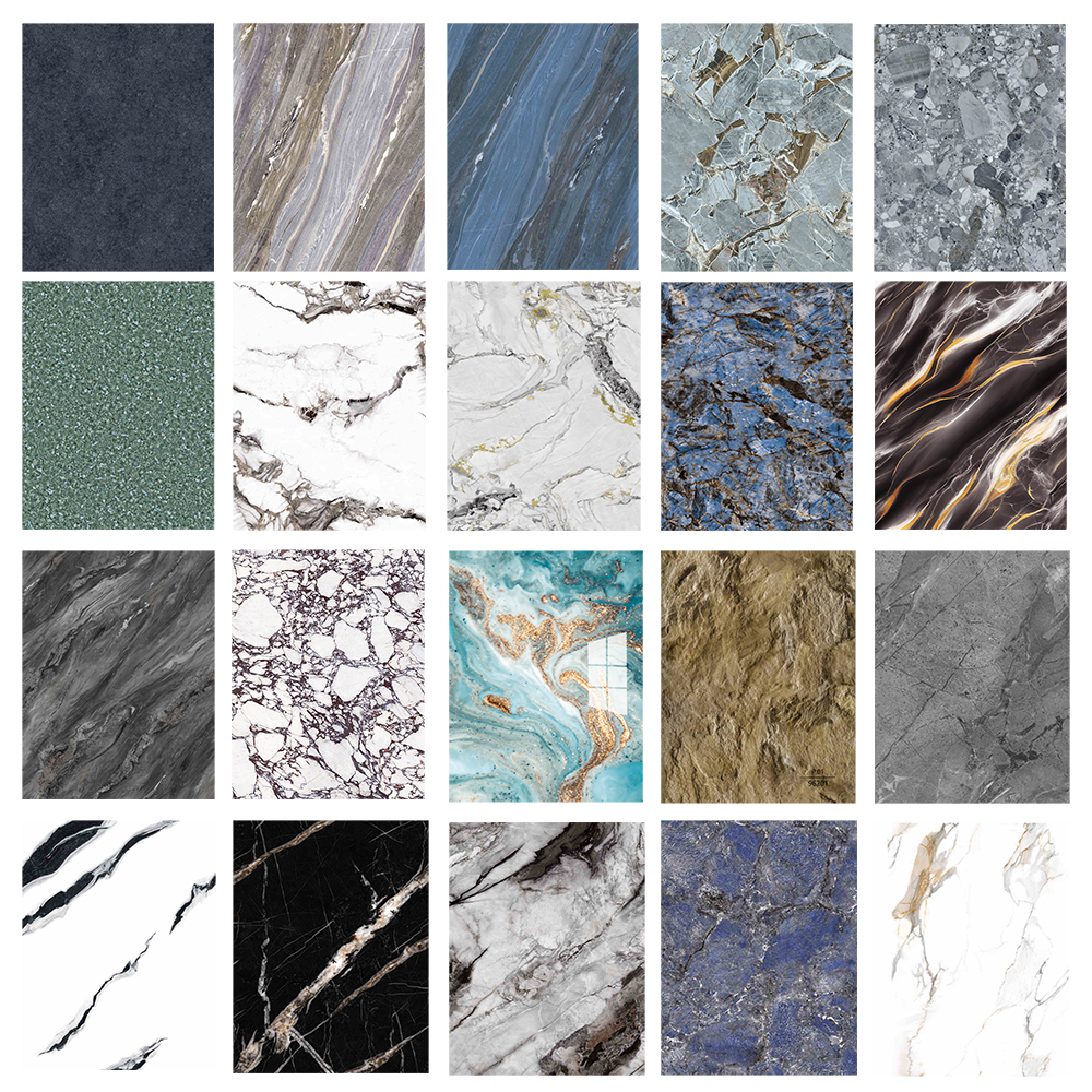 Waterproof Interior Uv Coating Decoration Wallpaper Stick Green Paper Roll Wall Finish Pvc Marble Sheet