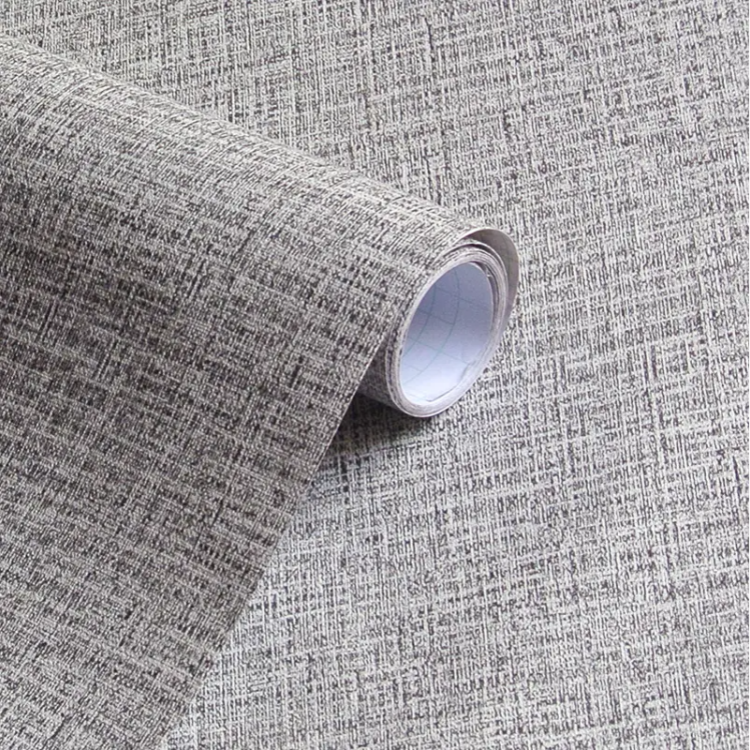 Embossed Fabric Decorative Vinyl Roll Sheet Self-Adhesive Sticker Pvc Film For Wall Panel