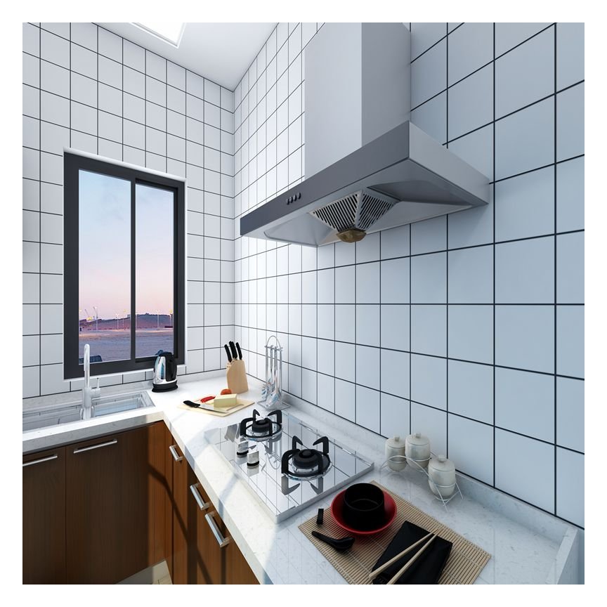 Washable tile designs kitchen wallpaper Oil-proof Stickers Anti-fouling wall paper home decor