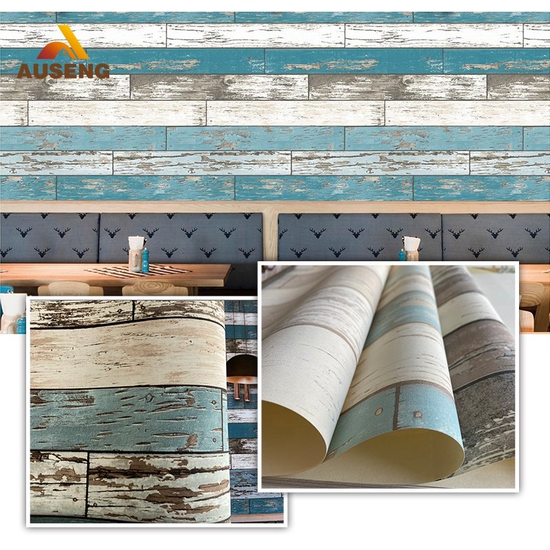 Best Wallpaper Manufacture Auseng Pvc Stripped Pattern Hd 3D Mural Wallpaper Modern Design Wall Paper Rolls