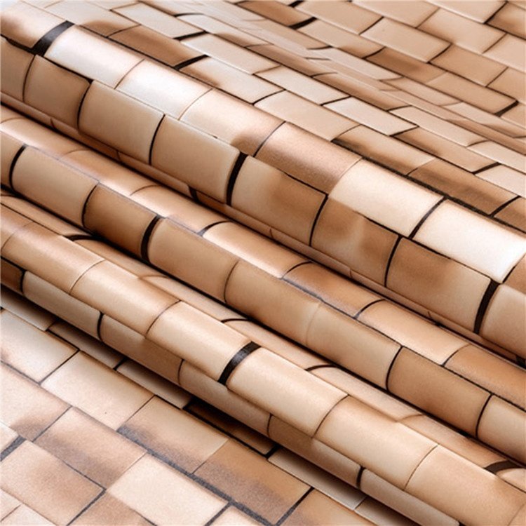 Wholesale Self Adhesive Wall Paper Backing With Glue PVC Wallpaper Roll For Interior Decoration