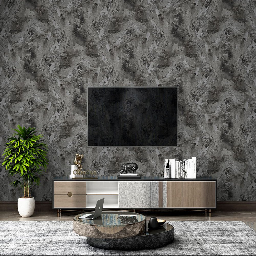 Custom waterproof non woven wallpaper rolls decorative living room TV background wall papers