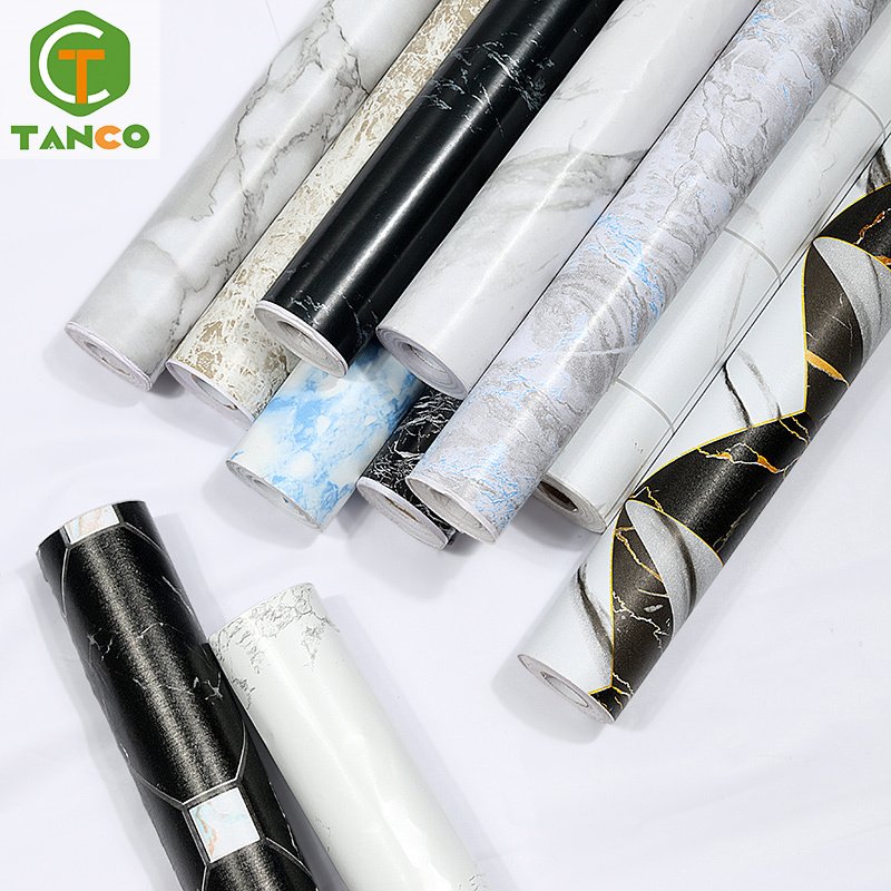 Alternative marble pvc self-adhesive wallpaper peel and stick wall paper for decoration