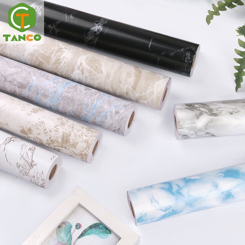 Alternative marble pvc self-adhesive wallpaper peel and stick wall paper for decoration