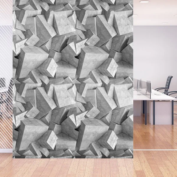 3D Concrete Rock Pattern 45cm Wallpaper Sticker Self-adhesive Wall Paper Decoration for Bedroom Living Room
