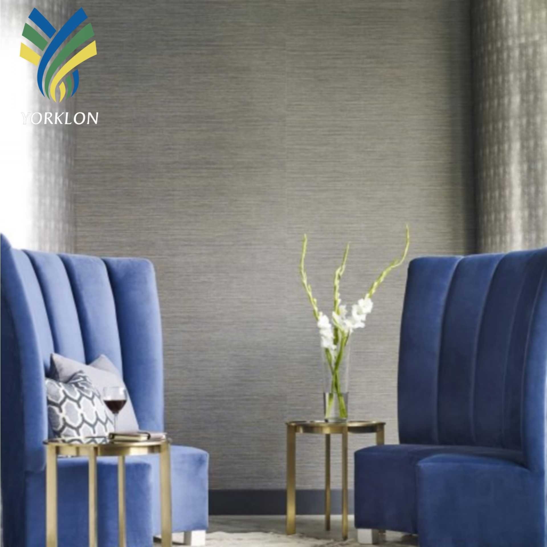 MWV5 Modern 54 inch Luxury Wall Decoration PVC Textured Wall paper White Grey Office wallpaper Fabric Wallcovering