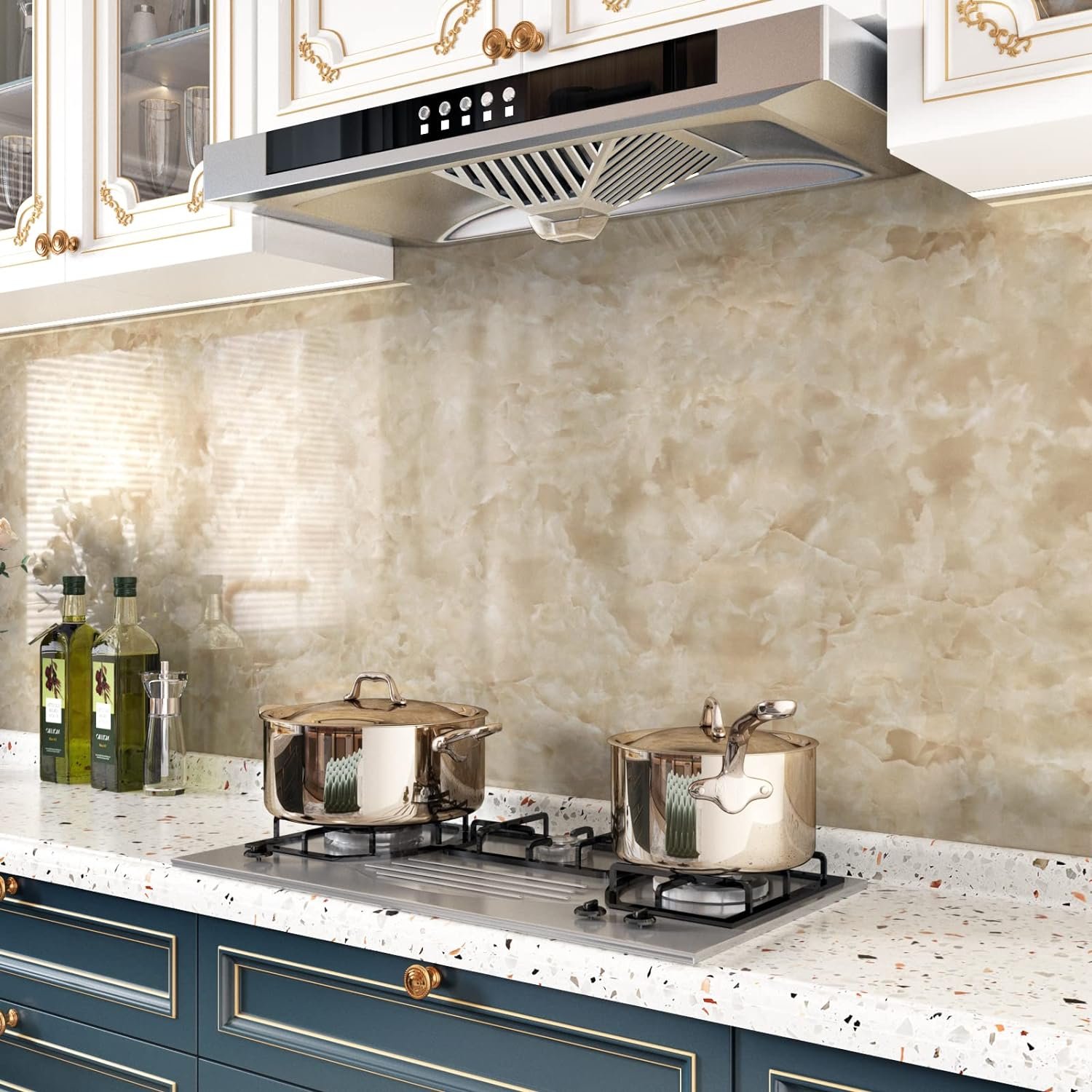 Factory price 3D Marble sticker Wallpaper Peel and Stick Self-adhesive Wallpaper Waterproof for home decoration