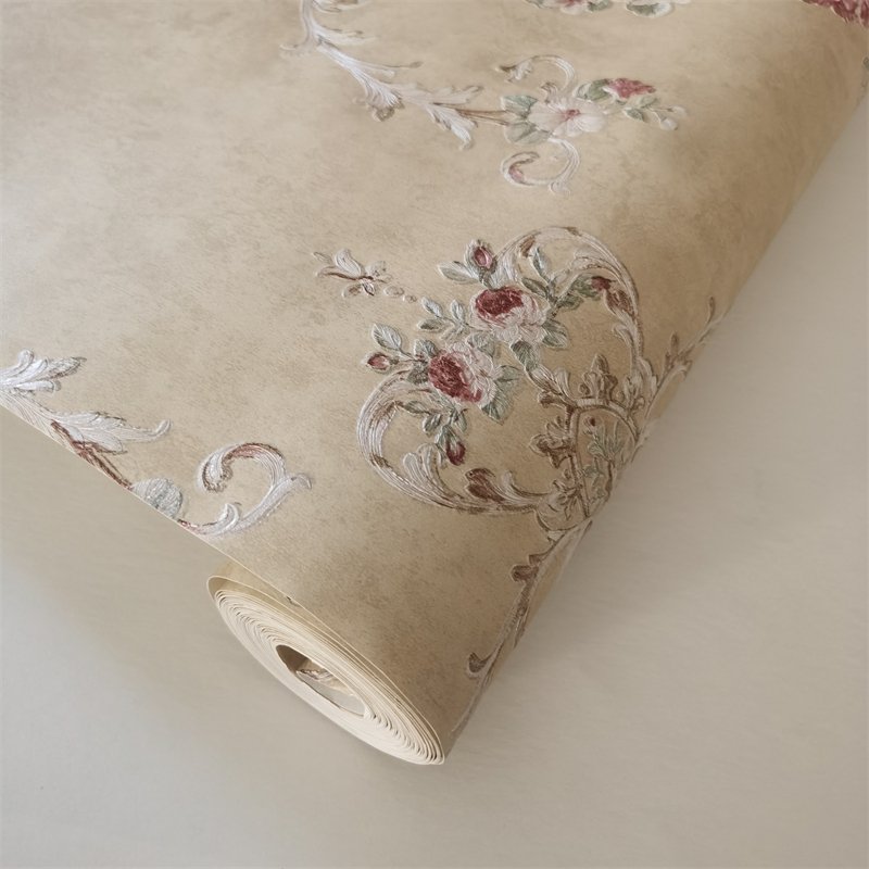 Fabric Wallpaper Removable Floral Wall Murals Peel Vintage Pattern Wallpaper Mural Dcoratives