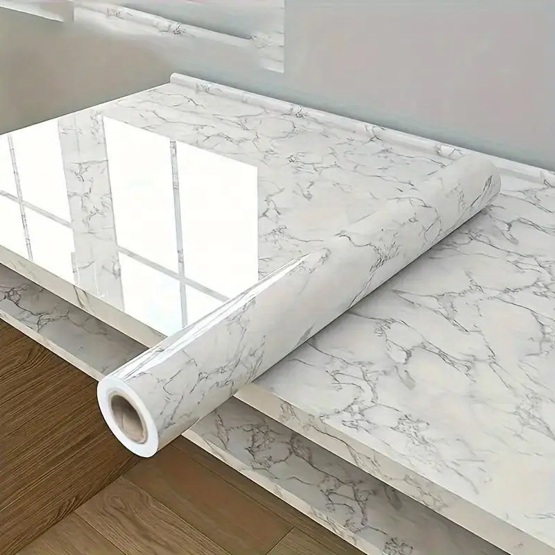 3D Marble Decorative Wallpaper PVC Waterproof Decorative Film Modern Marble Design Home Decoration Wall Paper Stickers