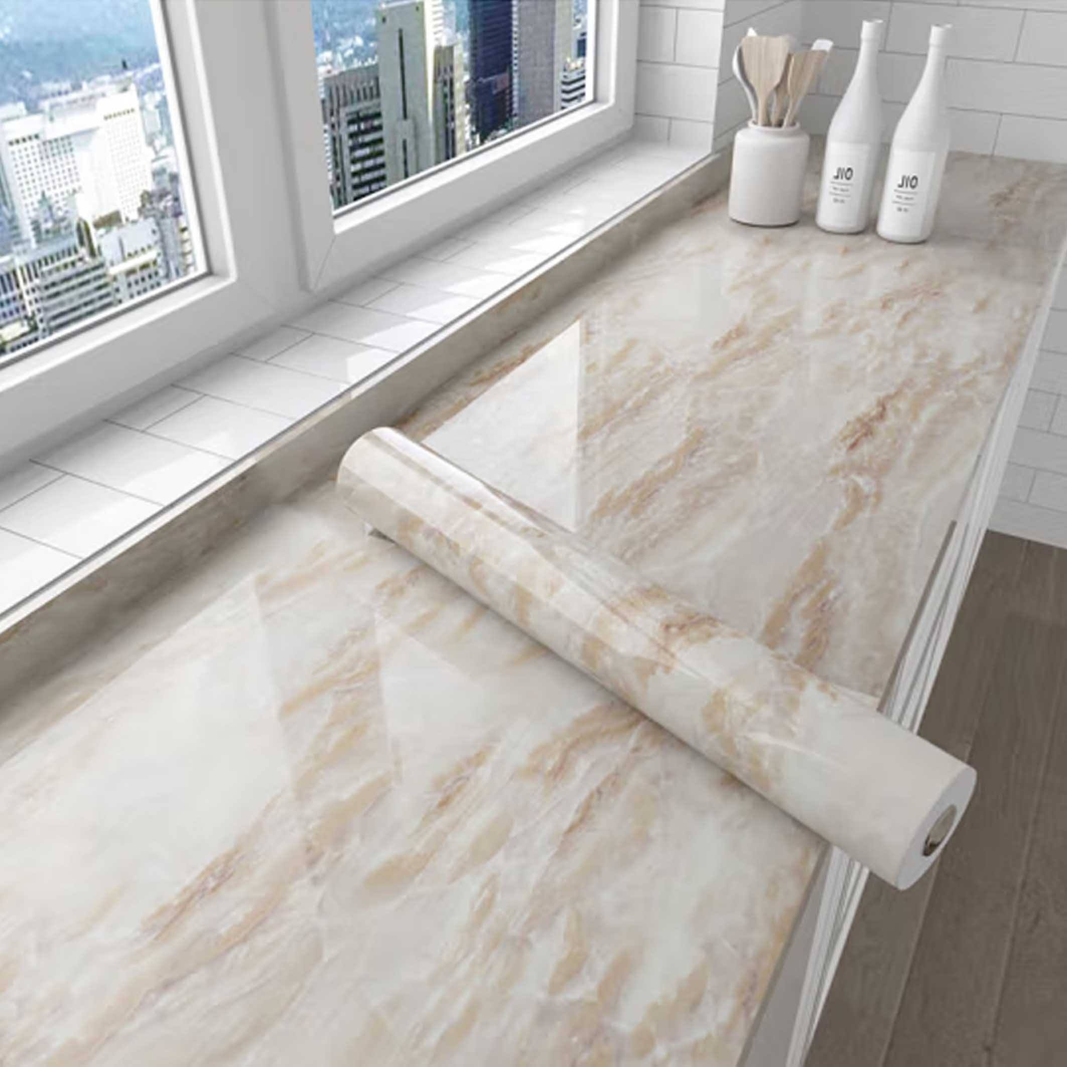 3D Marble Decorative Wallpaper PVC Waterproof Decorative Film Modern Marble Design Home Decoration Wall Paper Stickers