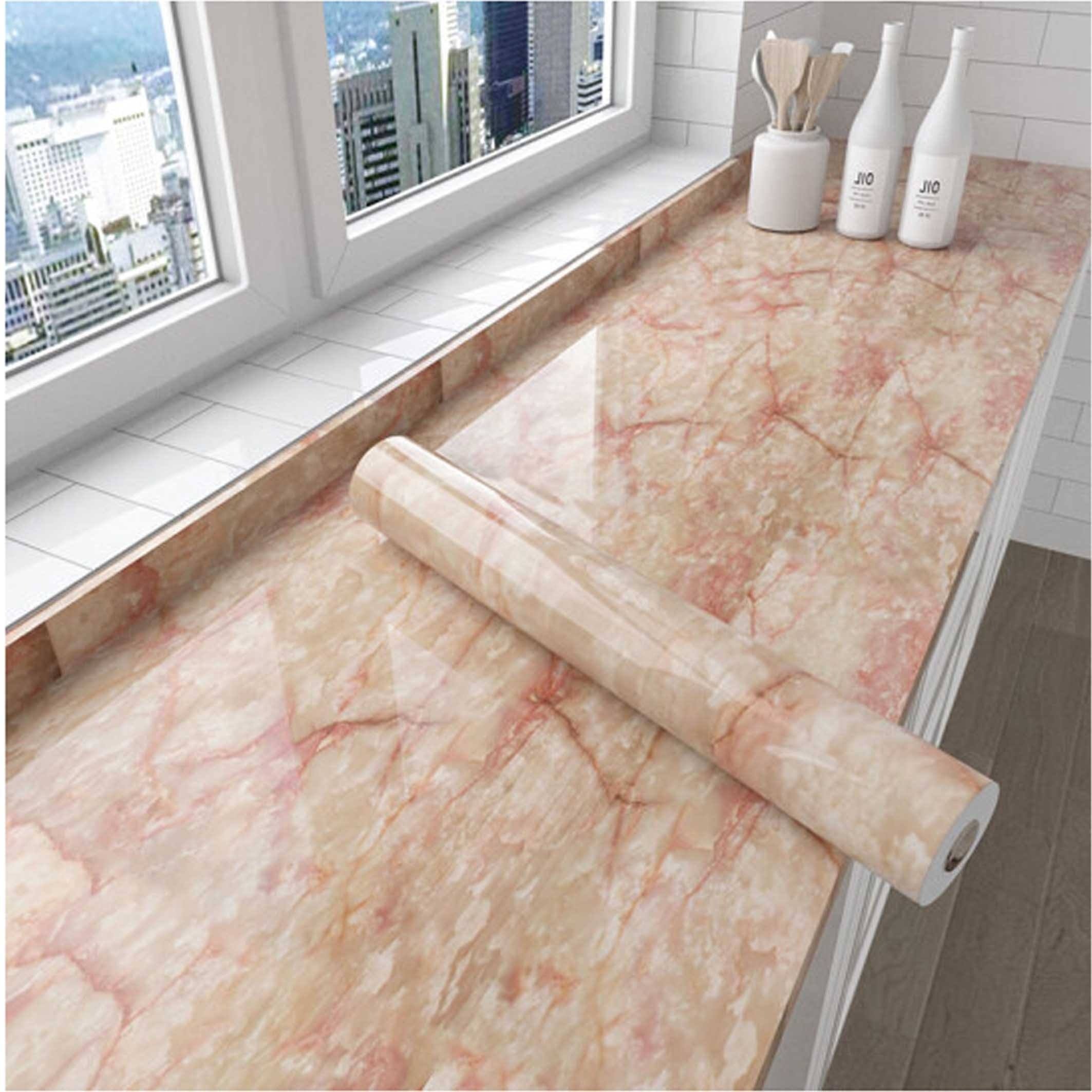 3D Marble Decorative Wallpaper PVC Waterproof Decorative Film Modern Marble Design Home Decoration Wall Paper Stickers